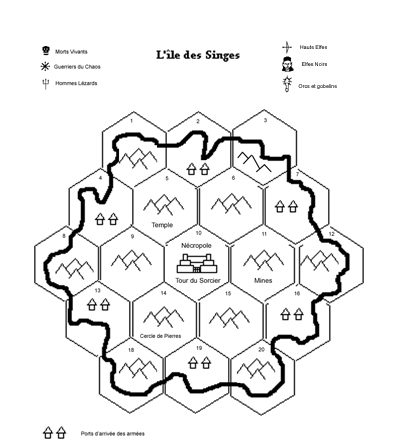 Carte de l'Ile des Singes